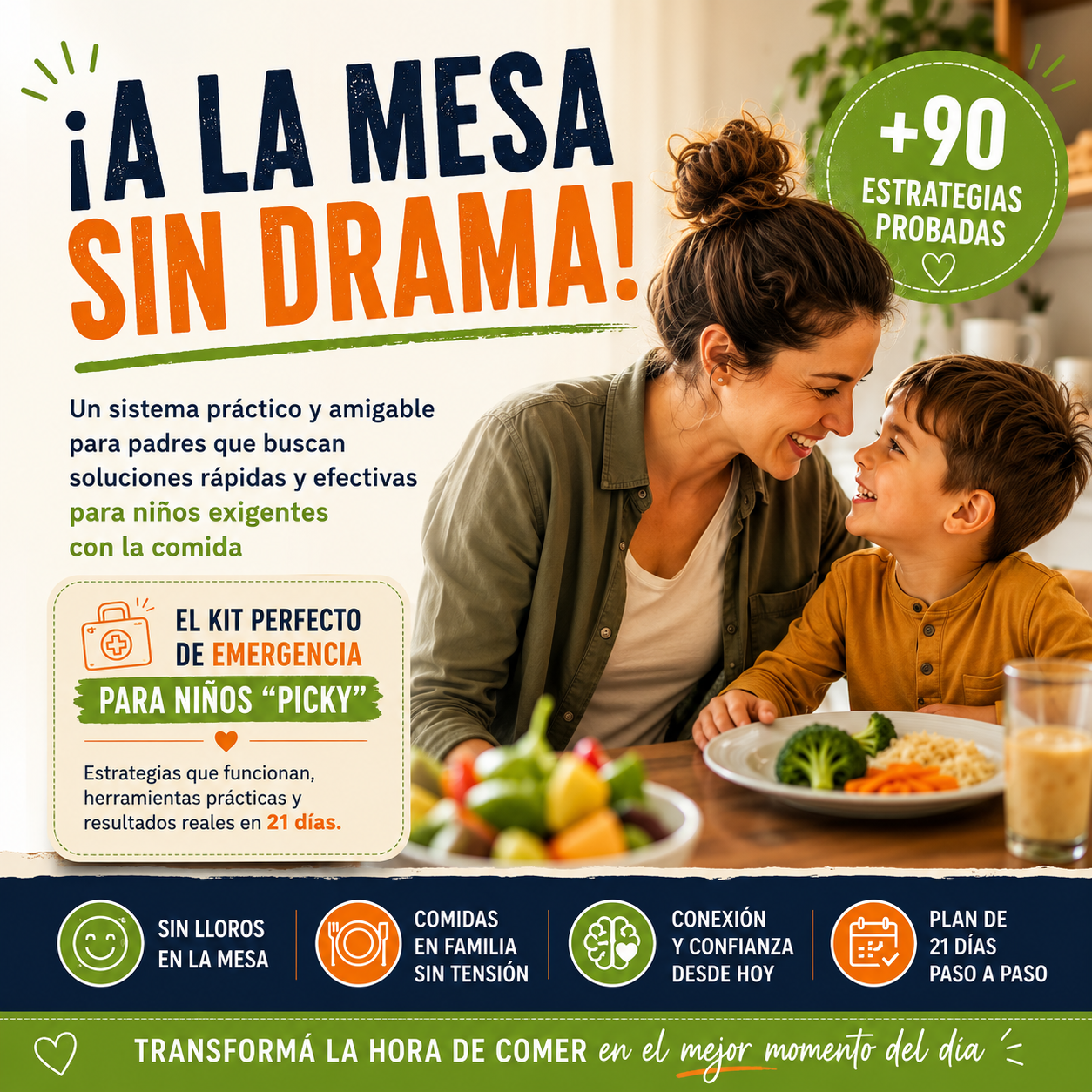 A la Mesa Sin Drama! El Kit de Emergencia Para Niños Picky